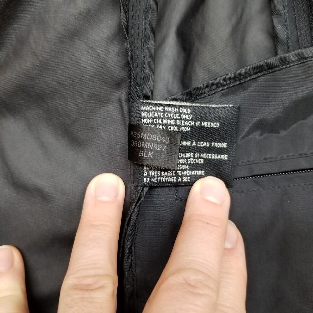 ✅Cole Haan Black Windbreaker Jacket Stowaway Hood Lightweight Women's M - Picture 6 of 13